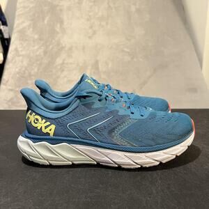 Hoka One One Arahi 5 Shoes Womens 9.5 Mosaic Blue Mesh Stability Running Sneaker